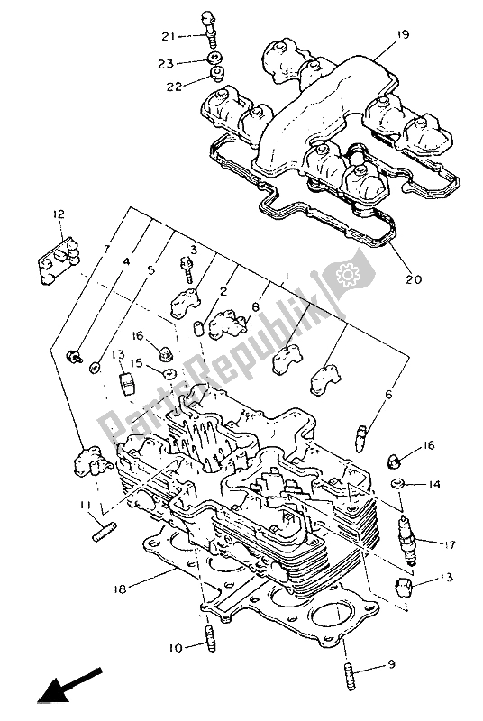 Wszystkie części do G? Owica Cylindra Yamaha FJ 1200 1991