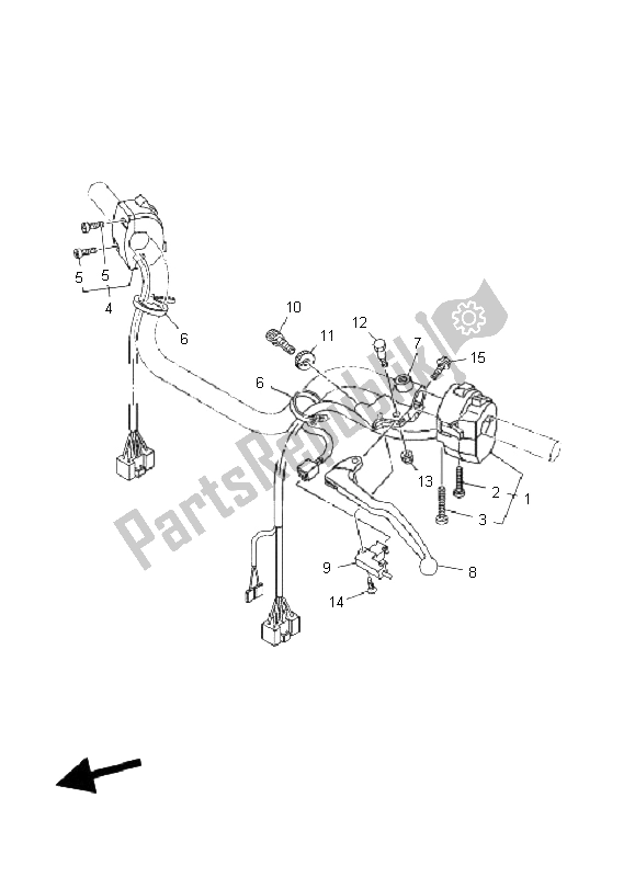 Toutes les pièces pour le Interrupteur Et Levier De Poignée du Yamaha TDM 900A 2008