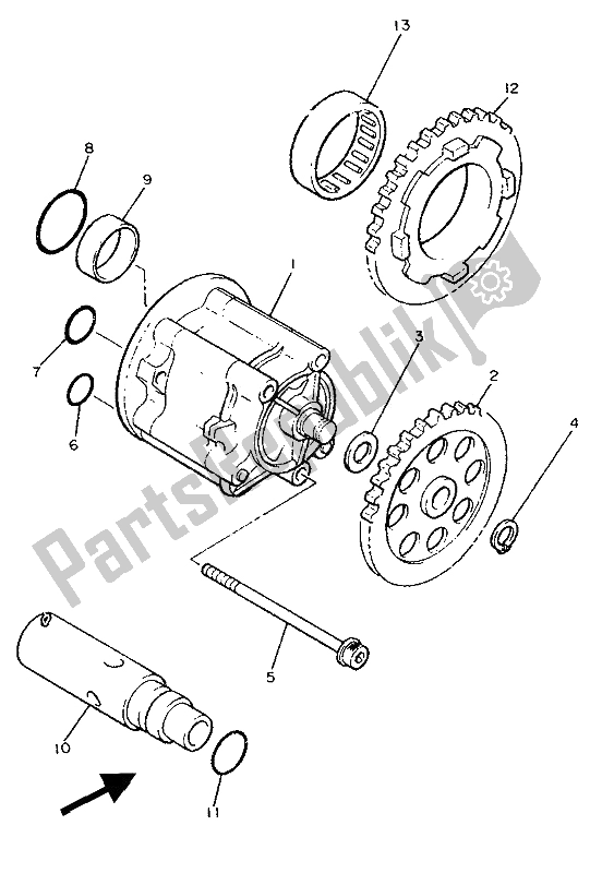 Todas as partes de Bomba De óleo do Yamaha FJ 1200 1990