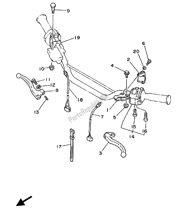 Todas las partes para Interruptor De Palanca Y Palanca de Yamaha XTZ 750 Supertenere 1994