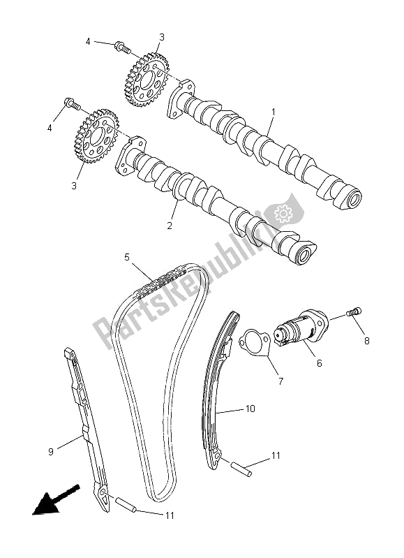 Toutes les pièces pour le Arbre à Cames Et Chaîne du Yamaha XJ6 SA 600 2014