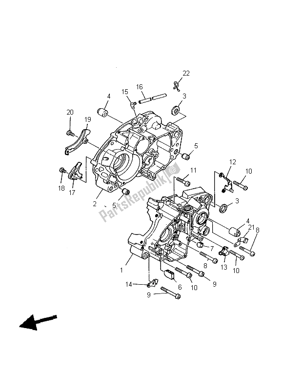 Todas as partes de Bloco Do Motor do Yamaha TDR 125 2002