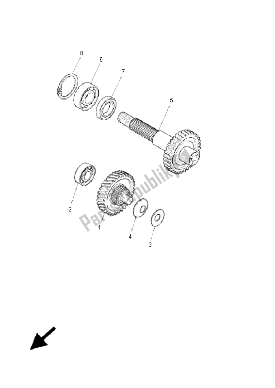 All parts for the Transmission of the Yamaha CW 50N BWS 2005