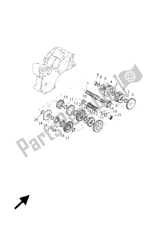 Todas las partes para Transmisión de Yamaha TZR 50 2009