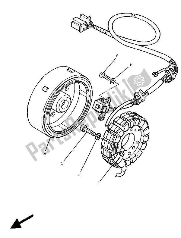 Toutes les pièces pour le Générateur du Yamaha XV 250 S Virago 1995