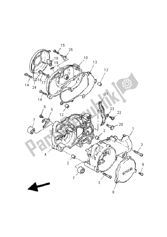 Todas las partes para Caja Del Cigüeñal de Yamaha PW 50 2007