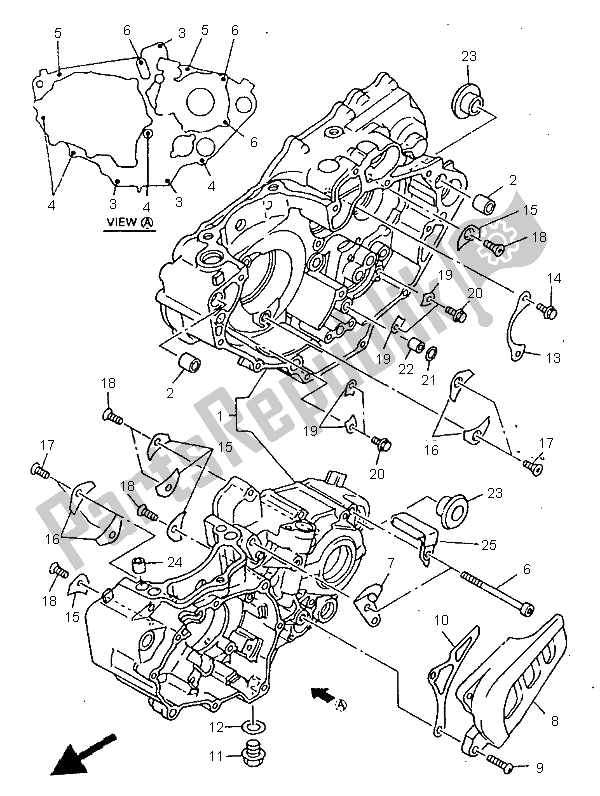 Todas as partes de Bloco Do Motor do Yamaha WR 400F 1998