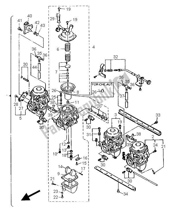 Tutte le parti per il Carburatore del Yamaha XJR 1200 1996