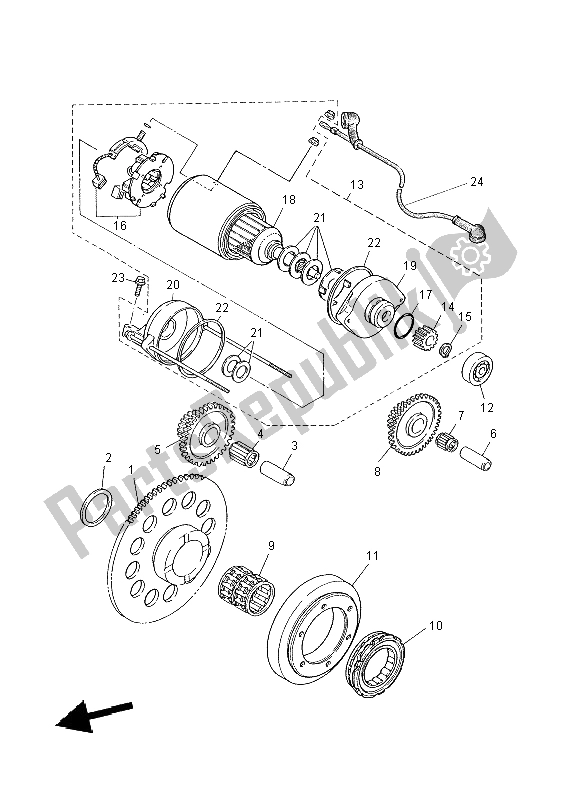 Toutes les pièces pour le Embrayage De Démarrage du Yamaha TT 600 RE 2004