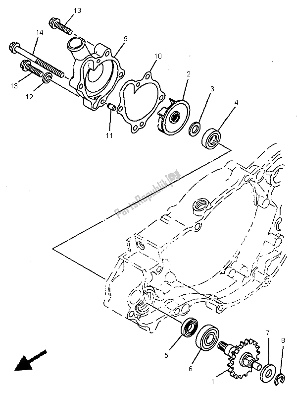 Todas las partes para Bomba De Agua de Yamaha YZ 250 1998