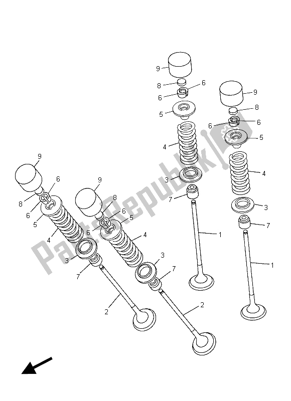 Tutte le parti per il Valvola del Yamaha XJ6 NA 600 2015