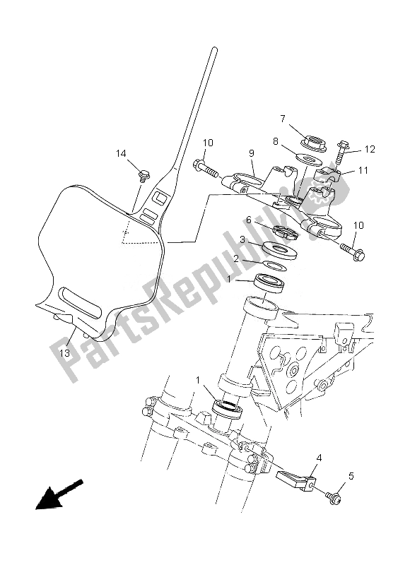 Toutes les pièces pour le Pilotage du Yamaha YZ 85 LW 2013