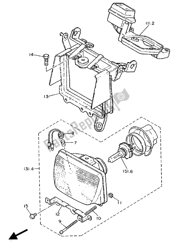 All parts for the Alternate (electrical) of the Yamaha XT 600E 1990