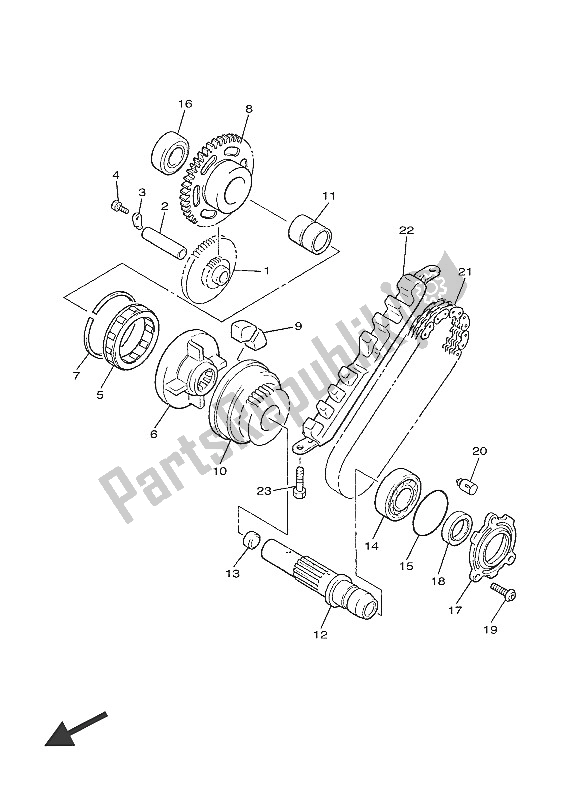 All parts for the Starter of the Yamaha XJR 1300C 2016