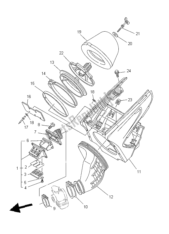 Toutes les pièces pour le Admission du Yamaha YZ 125 2004