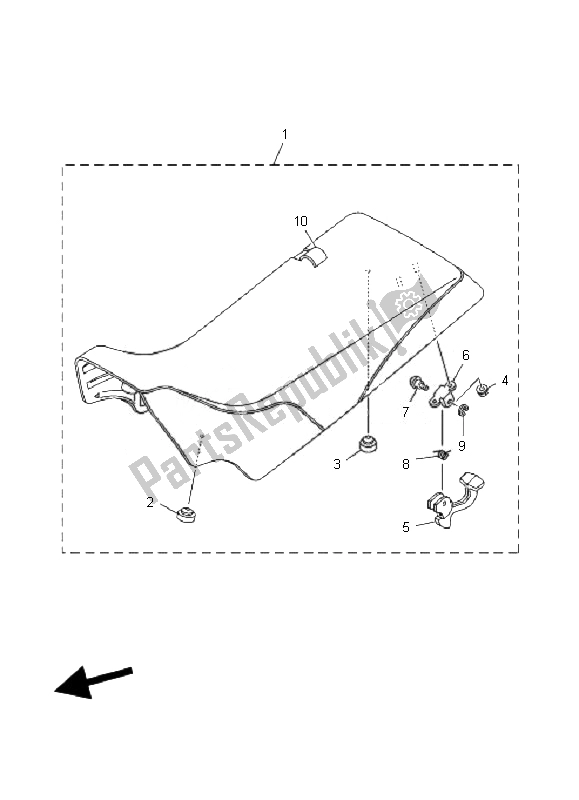 All parts for the Seat of the Yamaha YFZ 350 Banshee 2007