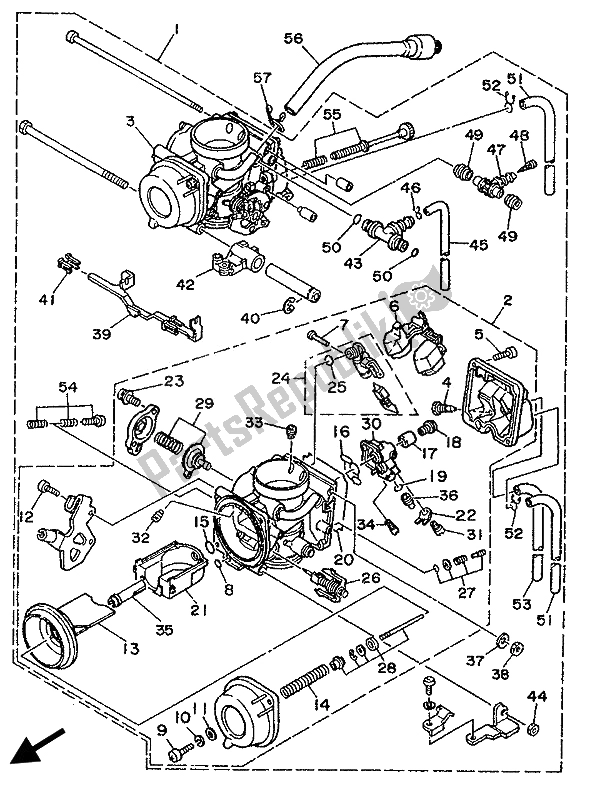 Toutes les pièces pour le Carburateur du Yamaha XTZ 750 Supertenere 1992