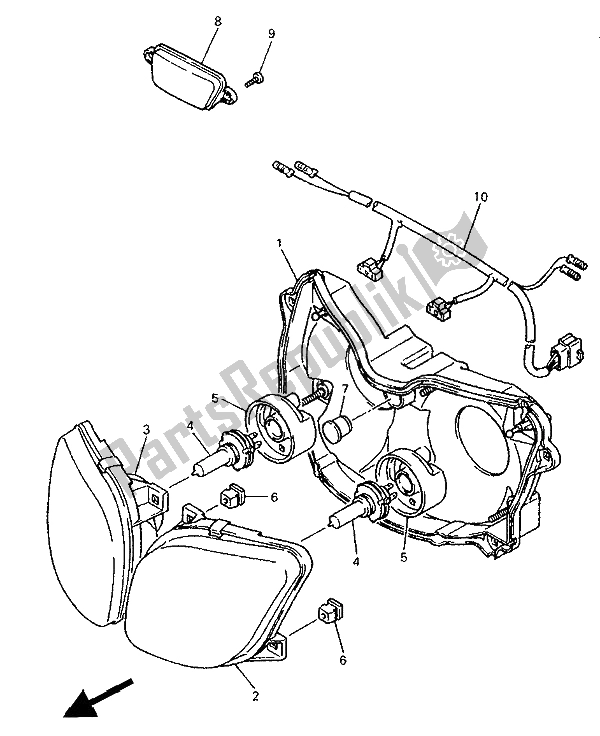 Wszystkie części do Alternatywny (wlot I Licznik) Yamaha FZR 1000 1994