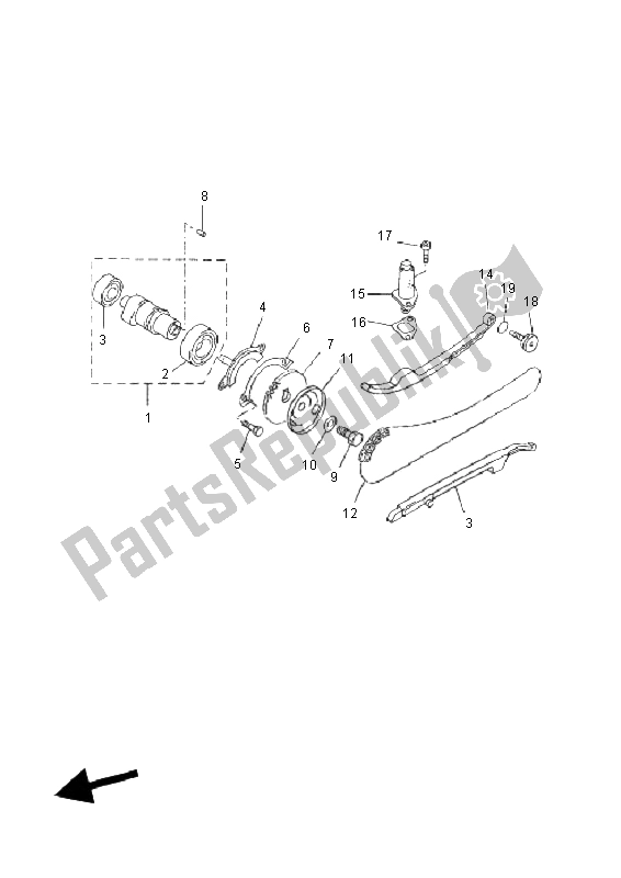 All parts for the Camshaft & Chain of the Yamaha YP 250 RA X MAX 2011