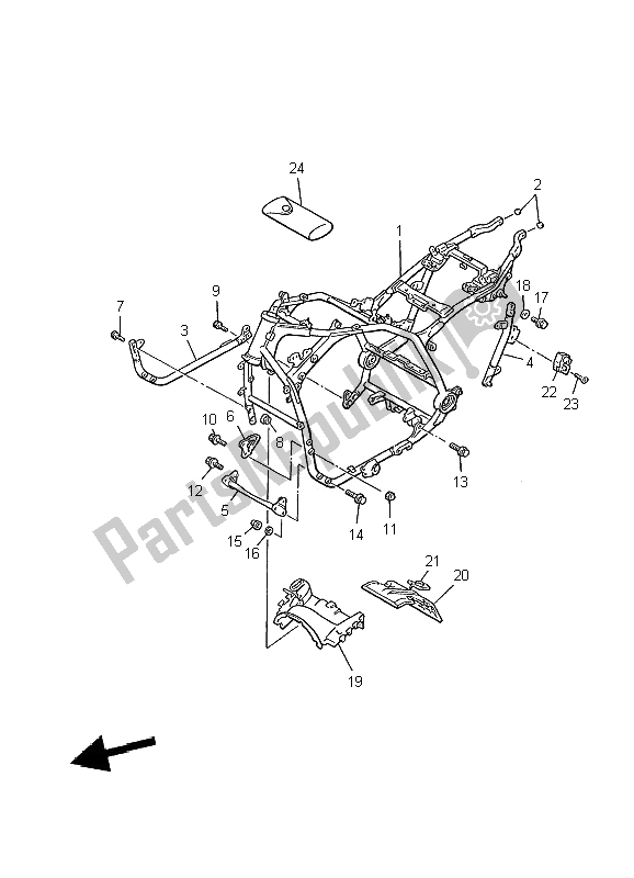 Todas as partes de Quadro, Armação do Yamaha V MAX 12 1200 2002