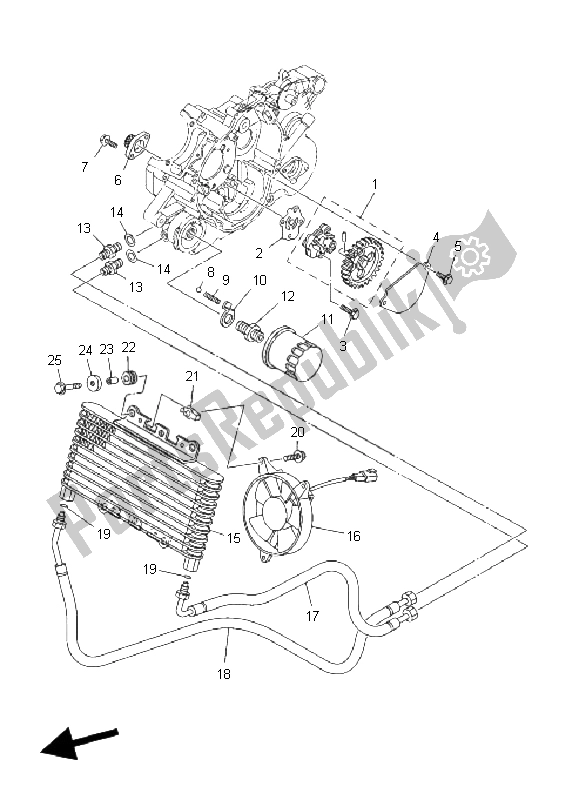 All parts for the Oil Pump of the Yamaha YFM 350 FA Bruin 4X4 2004