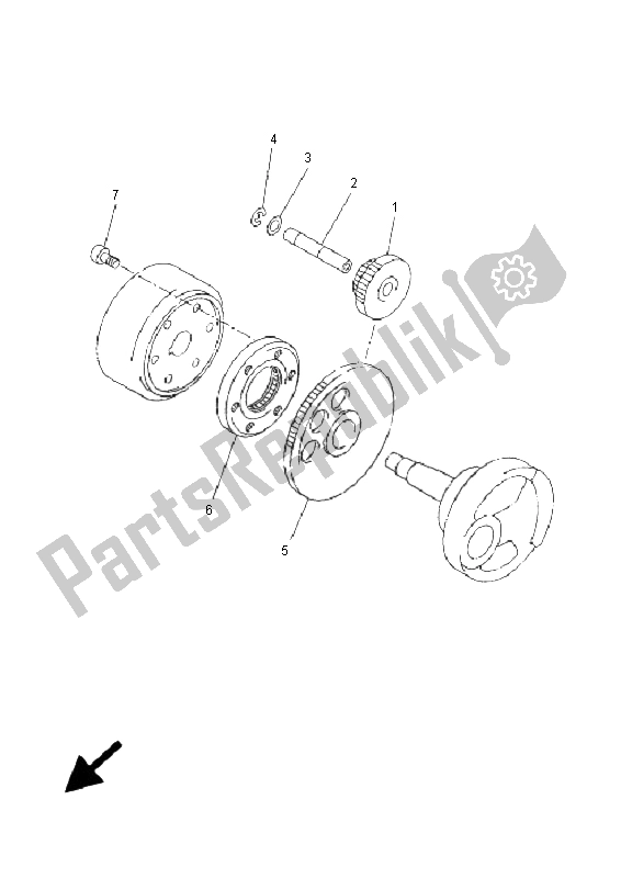 All parts for the Starter of the Yamaha YP 250R X MAX 2006