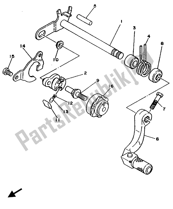 Tutte le parti per il Shifter del Yamaha YZ 250 LC 1993