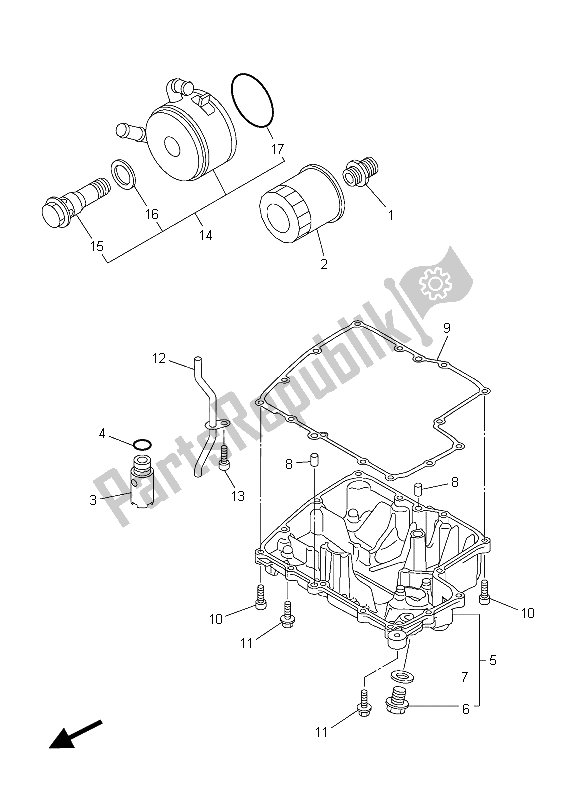 Todas as partes de Limpador De óleo do Yamaha FZ8 S 800 2015