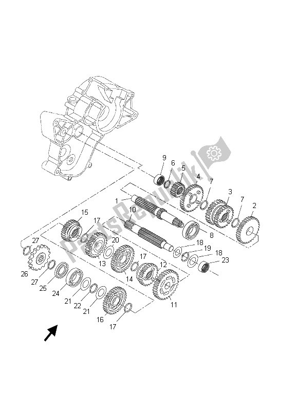 Tutte le parti per il Trasmissione del Yamaha DT 50R SM 2005