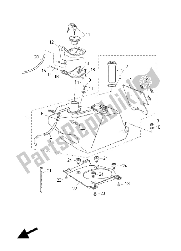 Wszystkie części do Zbiornik Paliwa Yamaha YP 125R X MAX 2008