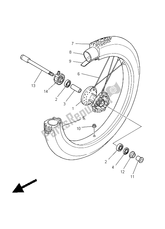 Todas las partes para Rueda Delantera de Yamaha DT 125 RE 1998