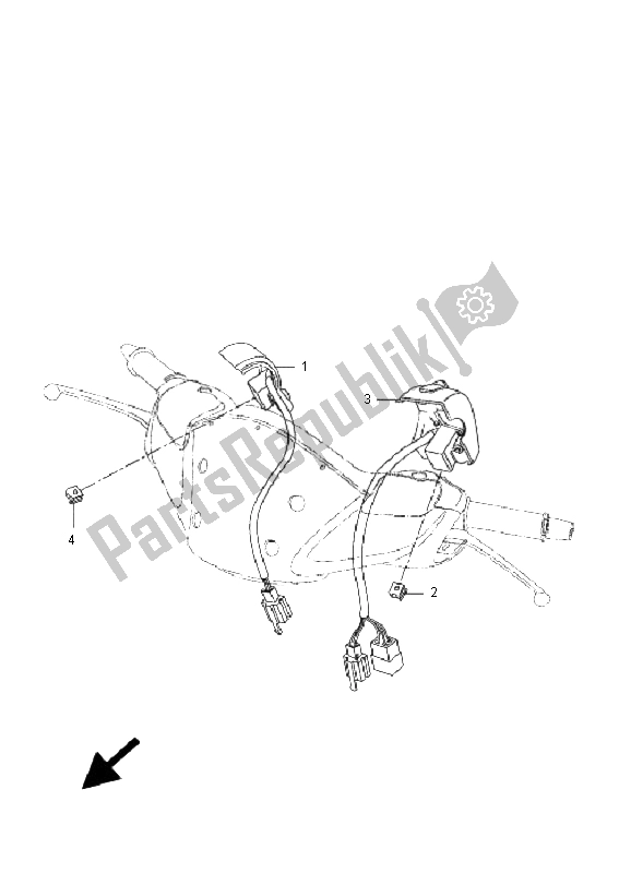 Tutte le parti per il Impugnatura Interruttore E Leva del Yamaha VP 125 X City 2009