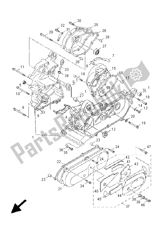 Wszystkie części do Korbowód Yamaha YN 50F 4T Neos 2009