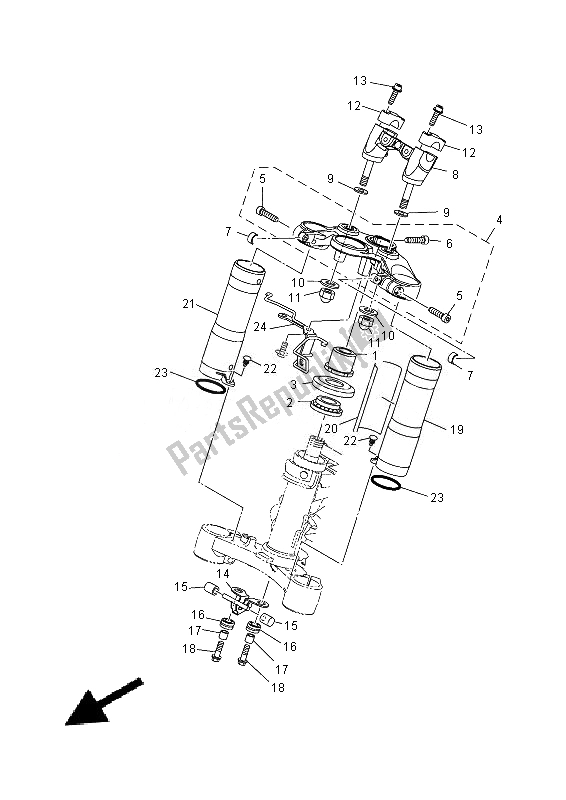 Wszystkie części do Sterowniczy Yamaha MT 07A 700 2014
