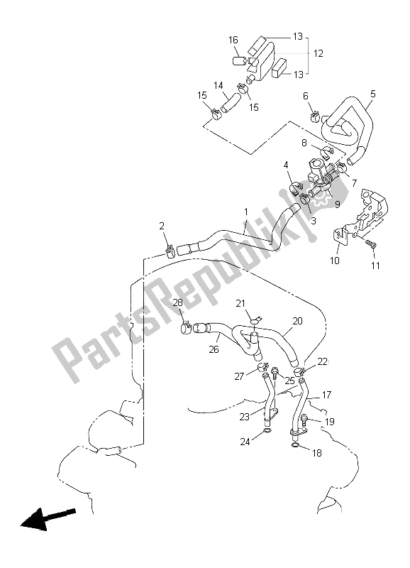 Tutte le parti per il Sistema Di Induzione Dell'aria del Yamaha VMX 17 1700 2009