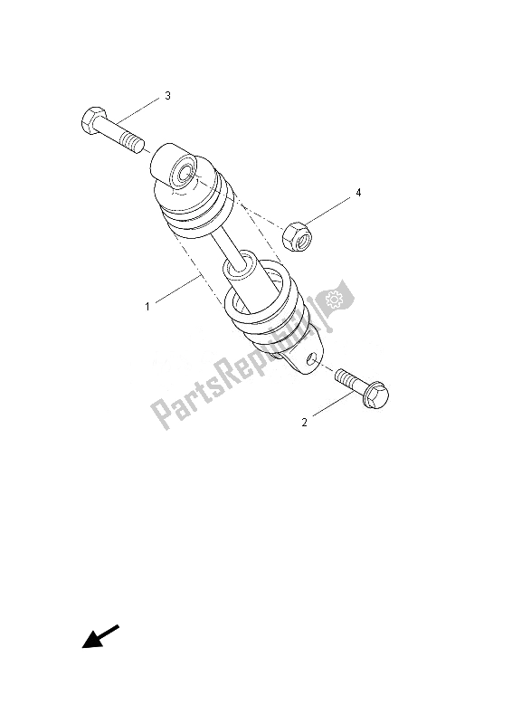 All parts for the Rear Suspension of the Yamaha YN 50 2013