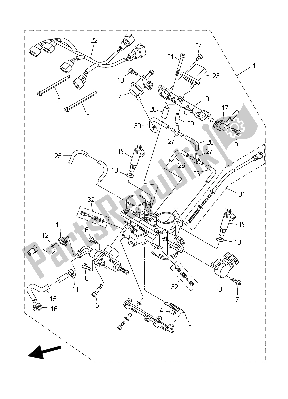 Todas las partes para Ingesta 2 de Yamaha TDM 900A 2006