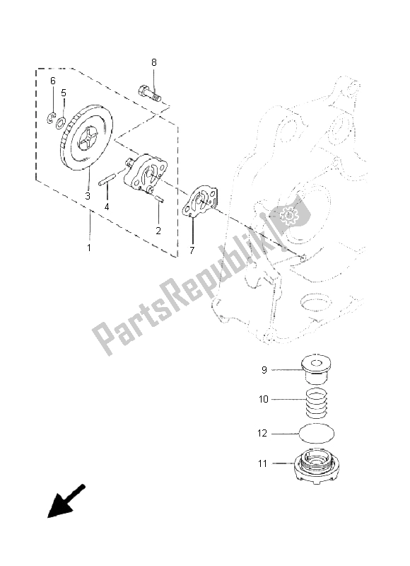 Todas las partes para Bomba De Aceite de Yamaha VP 300 Versity 2005