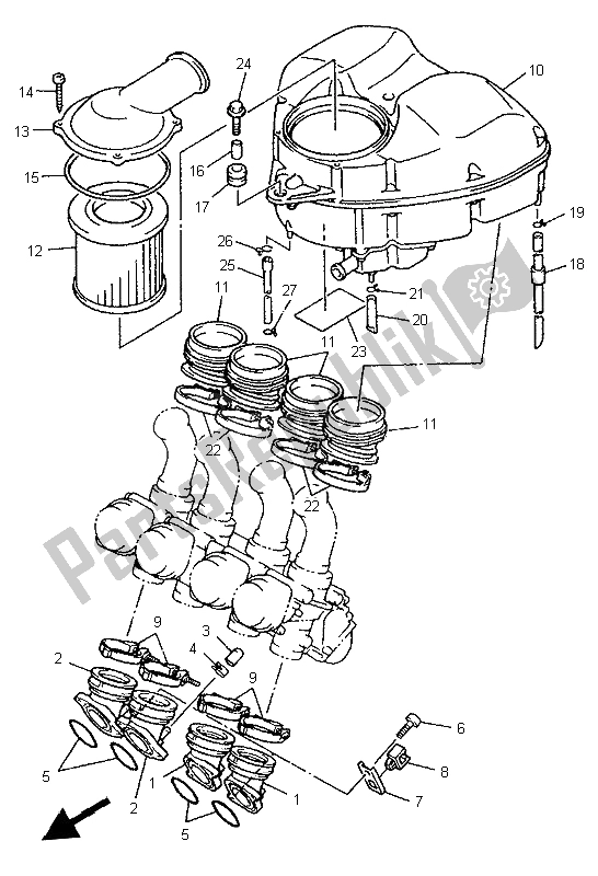 Wszystkie części do Wlot Yamaha XJ 900S Diversion 1997