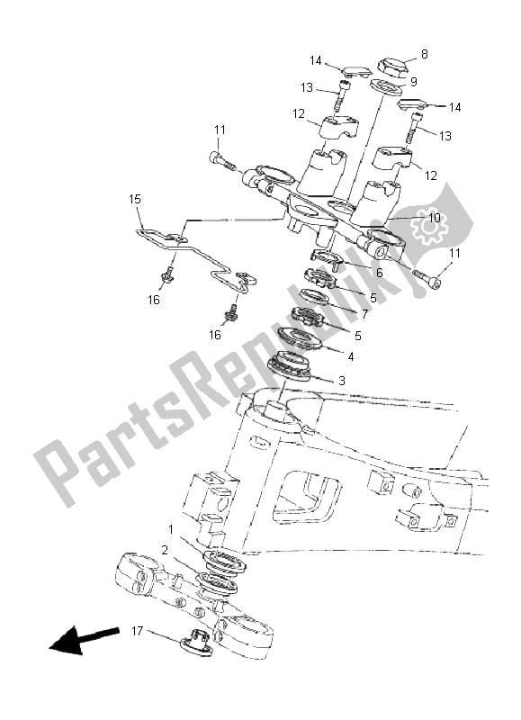 Todas las partes para Direccion de Yamaha TDM 900A 2007