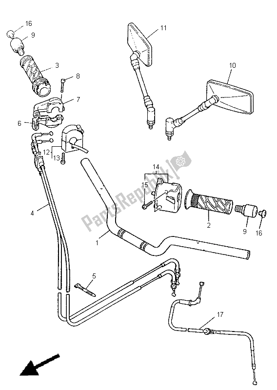 Toutes les pièces pour le Poignée Et Câble De Direction du Yamaha XJR 1200 1998