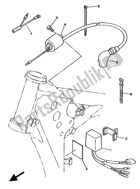 Tutte le parti per il Elettrico 1 del Yamaha YZ 250 LC 1991