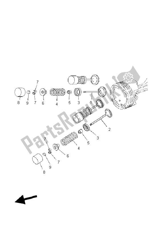 Tutte le parti per il Valvola del Yamaha YP 400A Majesty 2011