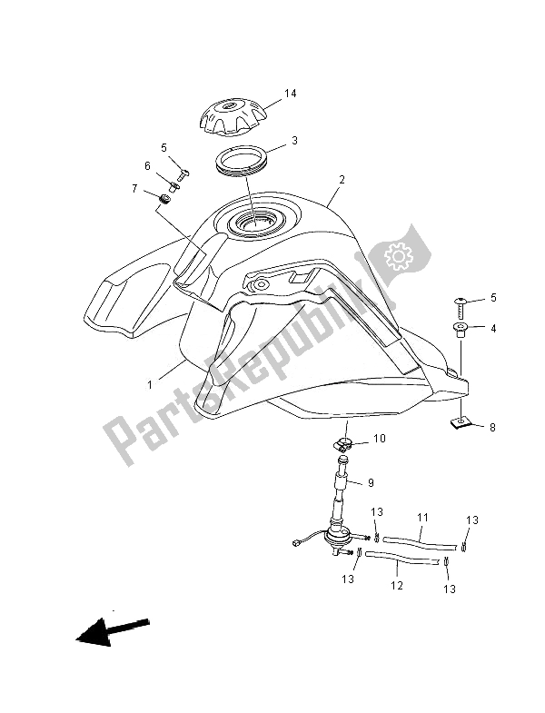 Todas las partes para Depósito De Combustible de Yamaha XT 125X 2007