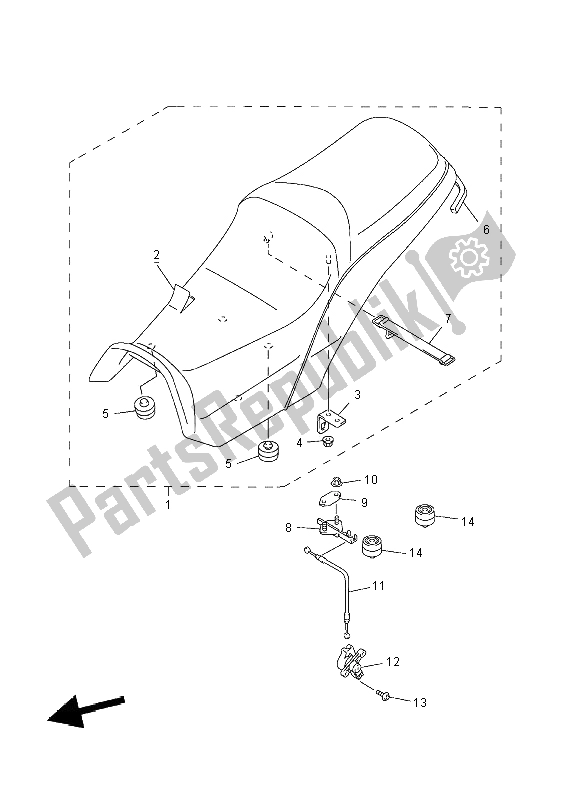 Toutes les pièces pour le Siège du Yamaha FZS 1000 Fazer 2002