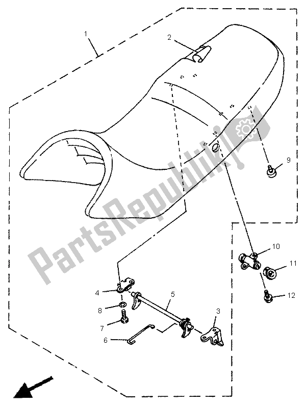 Todas las partes para Asiento de Yamaha TDR 125 1995