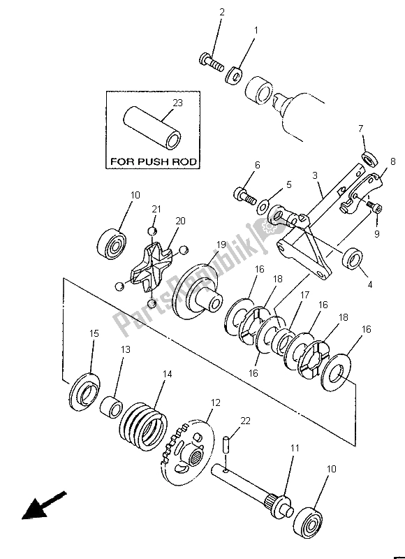 All parts for the Governor of the Yamaha YZ 125 LC 1996