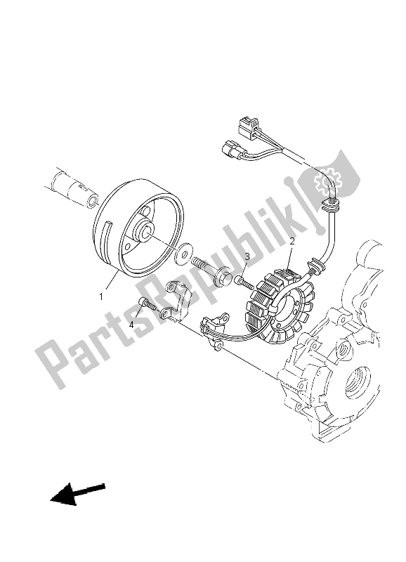 All parts for the Generator of the Yamaha YBR 250 2009