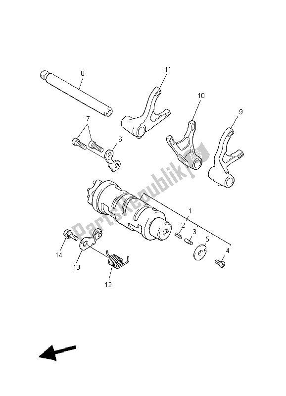 Todas as partes de Shift Cam E Garfo do Yamaha XJR 1300 2006