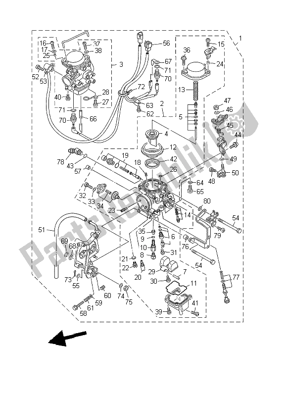 Toutes les pièces pour le Carburateur du Yamaha BT 1100 Bulldog 2002